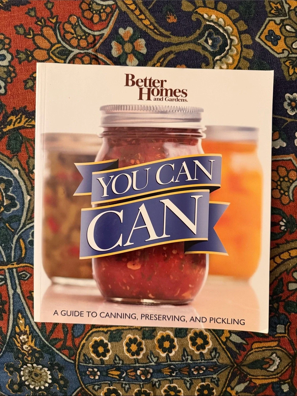 Better Homes And Gardens Canning Cookbook with Blue and Red Cover